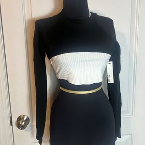 BNWT - STEELE LIZETH SET WHITE TANK AND BLACK BOLERO SHRUG - S